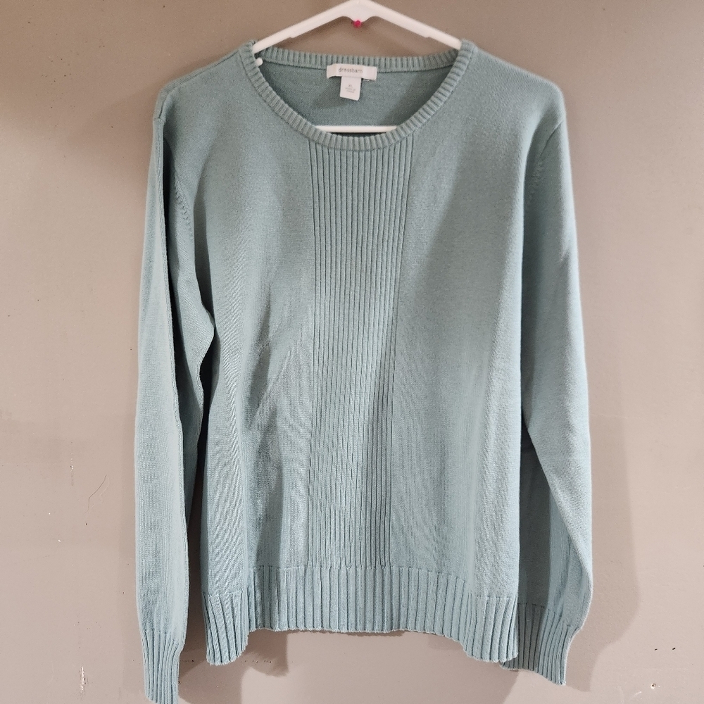 Dressbarn Light Blue Teal Cardigan Size XL